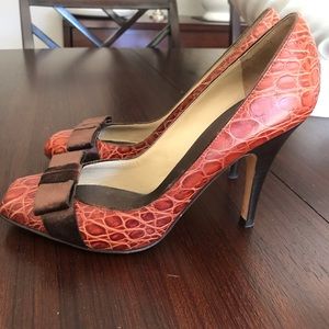 VICINI Made in ITALY crocodile leather pumps